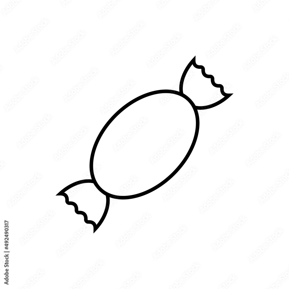 Candy icon in line style Candy icon in line style