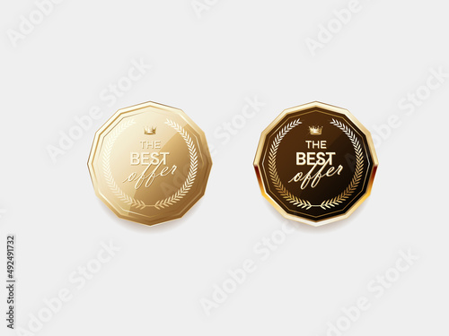 Luxury golden label and symbol