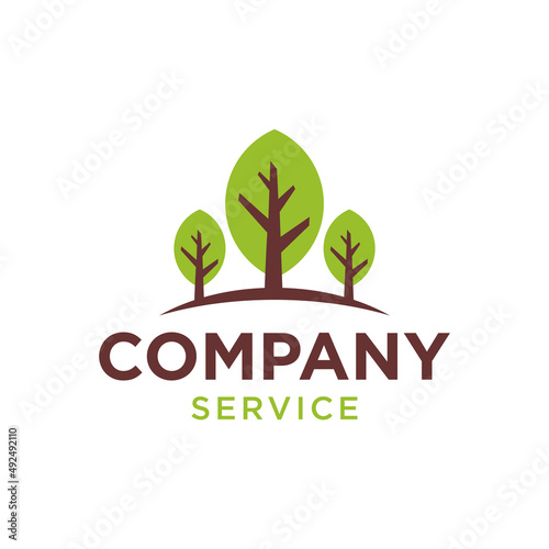 Tree service company logo template