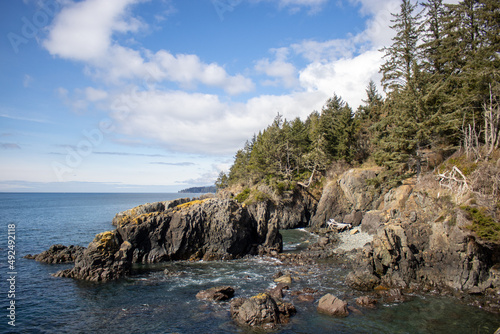 Rocky pacific sea coast