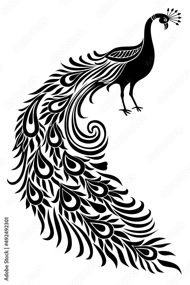 Peacock Tattoo - Etsy