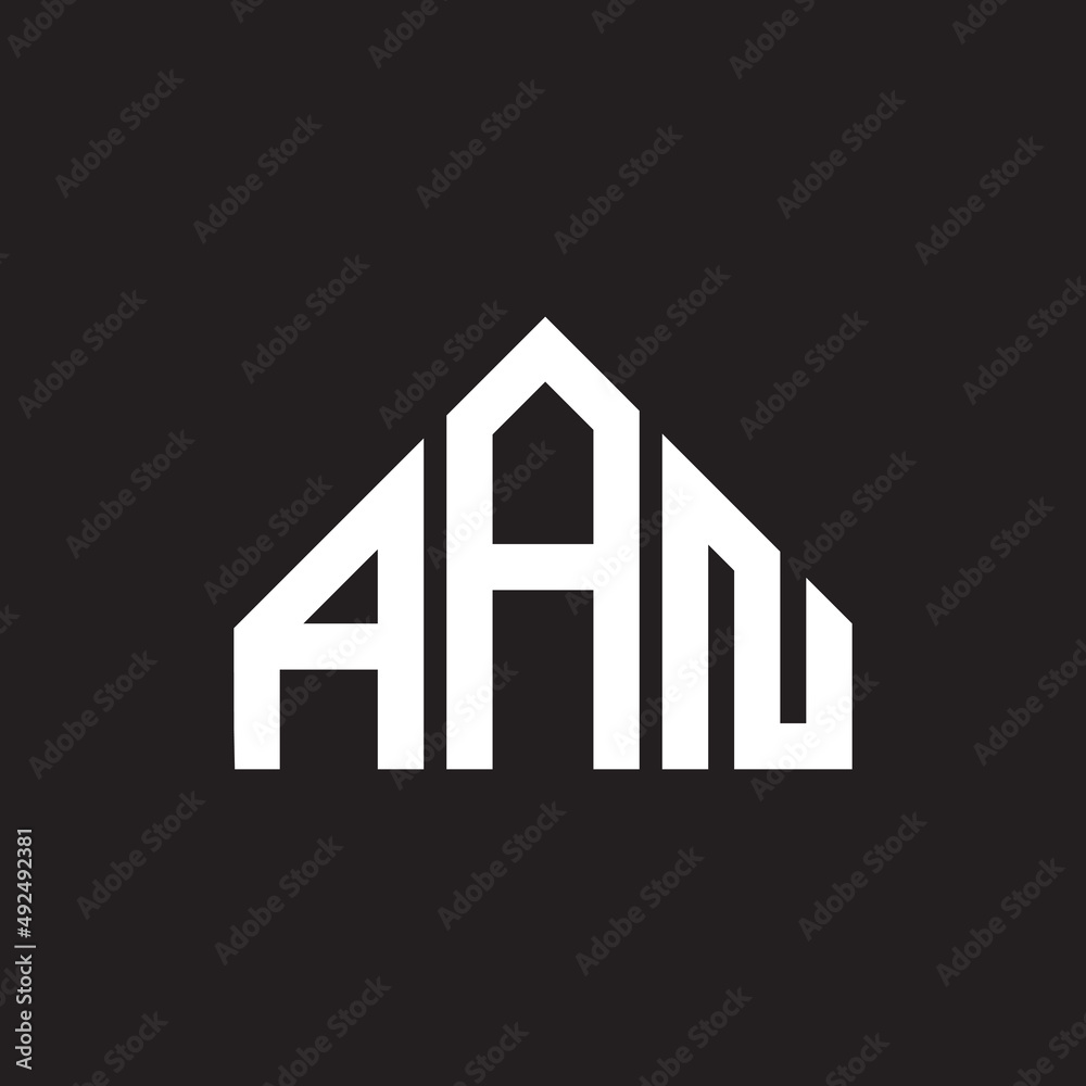 AAN letter logo design on black background. AAN creative initials letter logo concept. AAN letter design. 