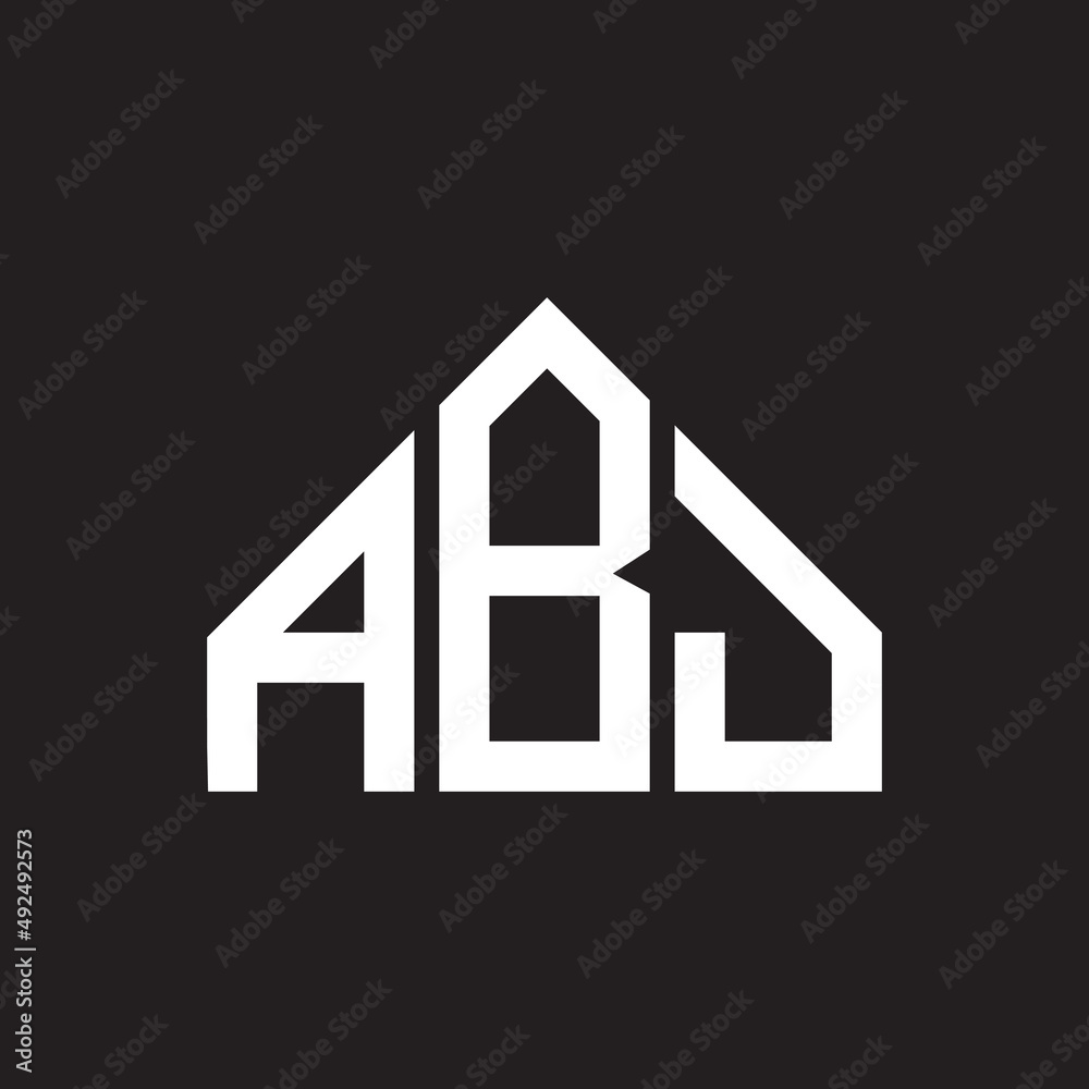 ABJ letter logo design on black background. ABJ creative initials letter logo concept. ABJ letter design. 