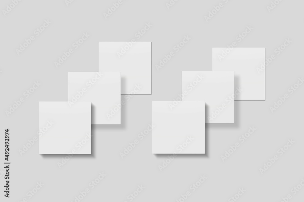 Blank Paper for Mockup. 3D Render. Blank Paper for Mockup. 3D Render.