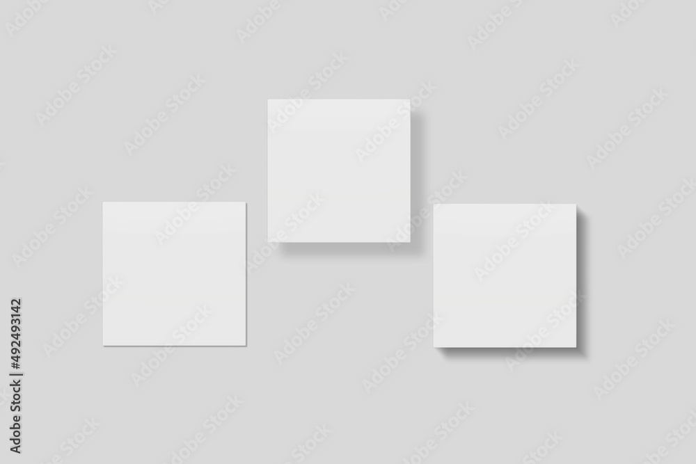 Blank Paper for Mockup. 3D Render. Blank Paper for Mockup. 3D Render.