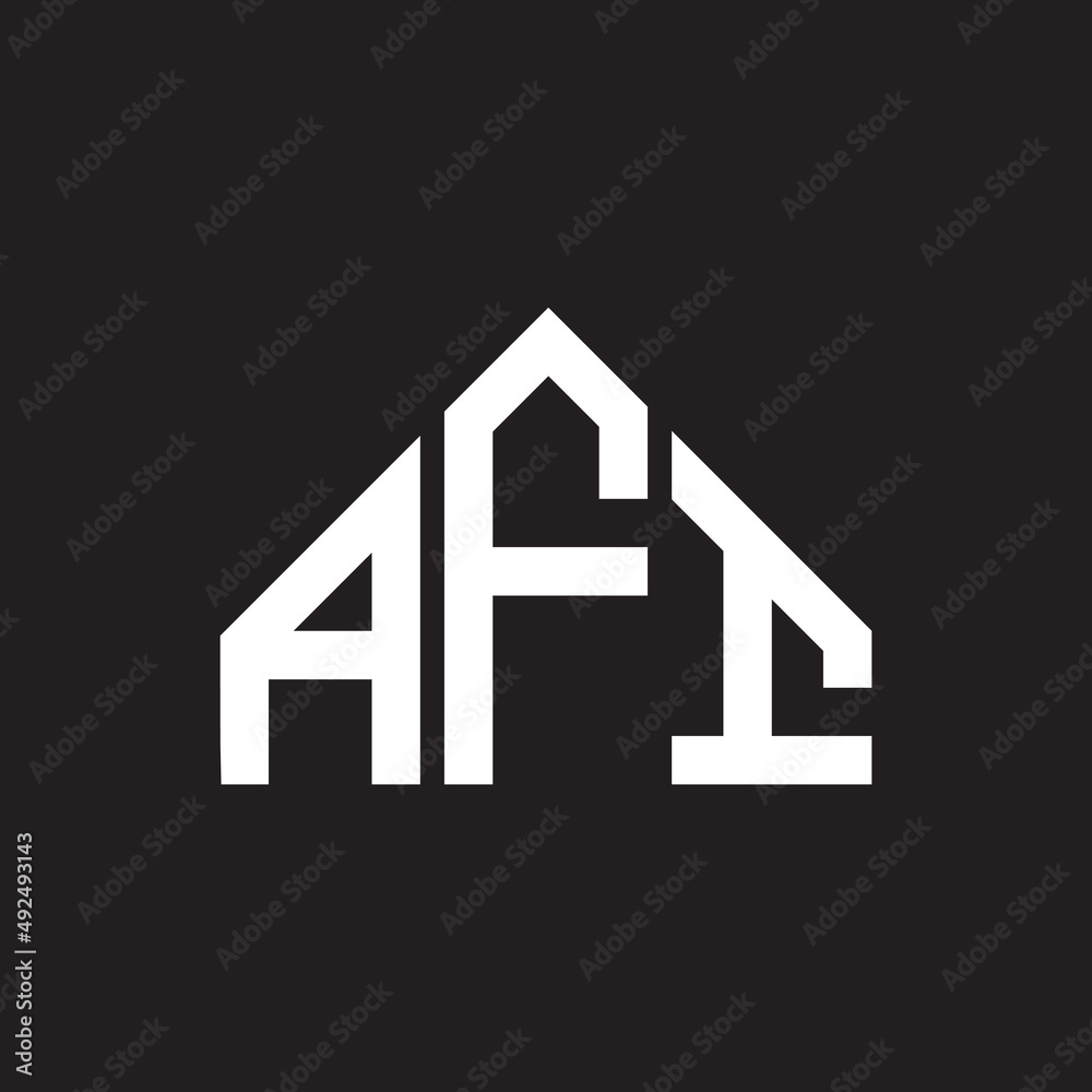 AFI letter logo design. AFI monogram initials letter logo concept. AFI letter design in black background. AFI letter logo design. AFI monogram initials letter logo concept. AFI letter design in black background.