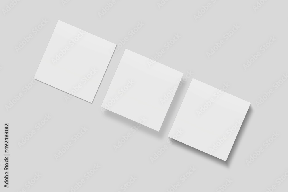 Blank Paper for Mockup. 3D Render. Blank Paper for Mockup. 3D Render.