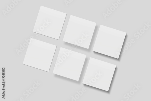 Blank Paper for Mockup. 3D Render.