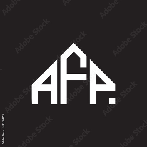 AFP letter logo design. AFP monogram initials letter logo concept. AFP letter design in black background. photo