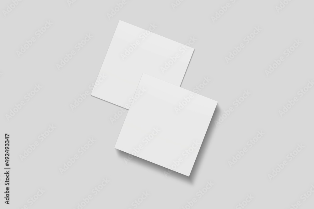Blank Paper for Mockup. 3D Render. Blank Paper for Mockup. 3D Render.