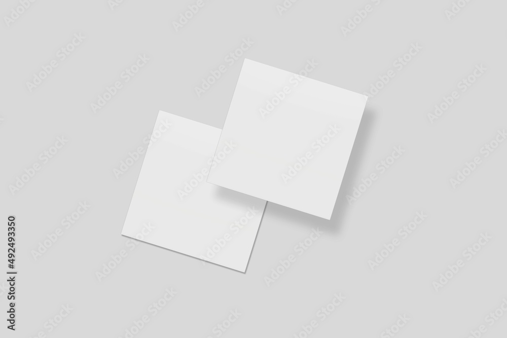 Blank Paper for Mockup. 3D Render. Blank Paper for Mockup. 3D Render.
