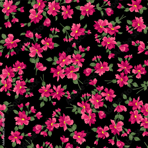 Seamless and impressive cute floral pattern,