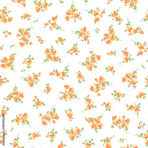 Seamless and impressive cute floral pattern,