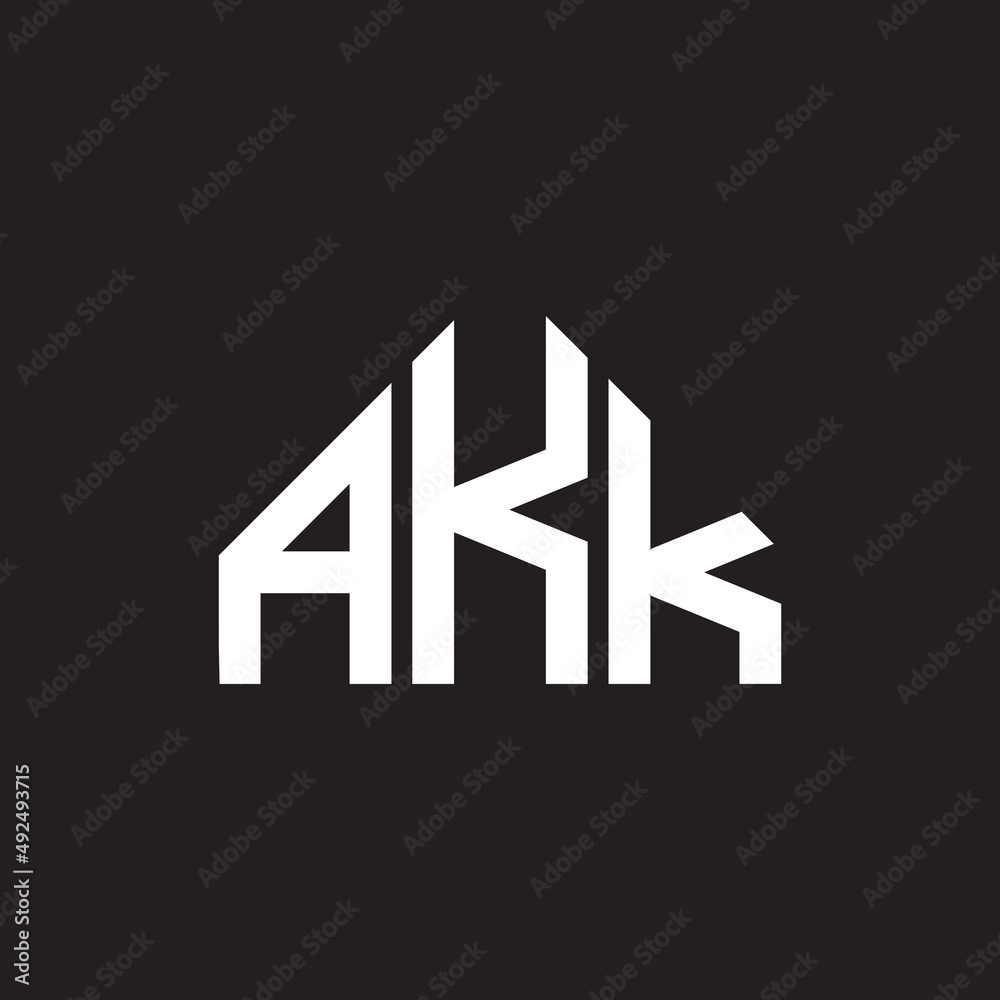 AKK letter logo design. AKK monogram initials letter logo concept. AKK letter design in black background. AKK letter logo design. AKK monogram initials letter logo concept. AKK letter design in black background.