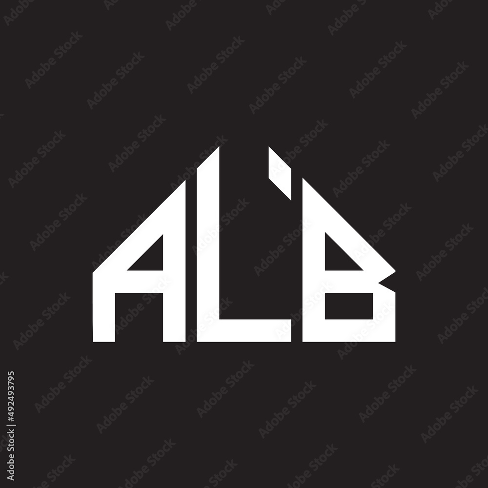 ALB letter logo design. ALB monogram initials letter logo concept. ALB letter design in black background. ALB letter logo design. ALB monogram initials letter logo concept. ALB letter design in black background.