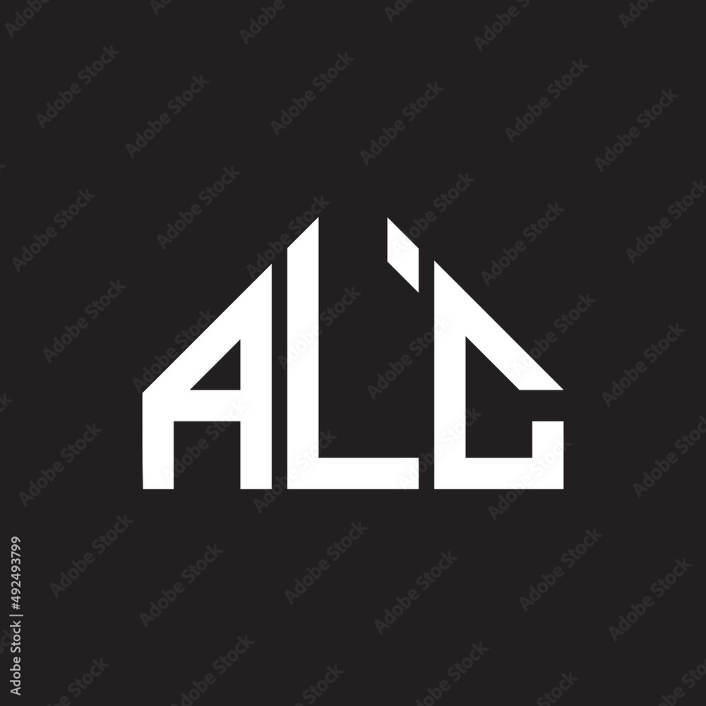 ALC letter logo design. ALC monogram initials letter logo concept. ALC letter design in black background.