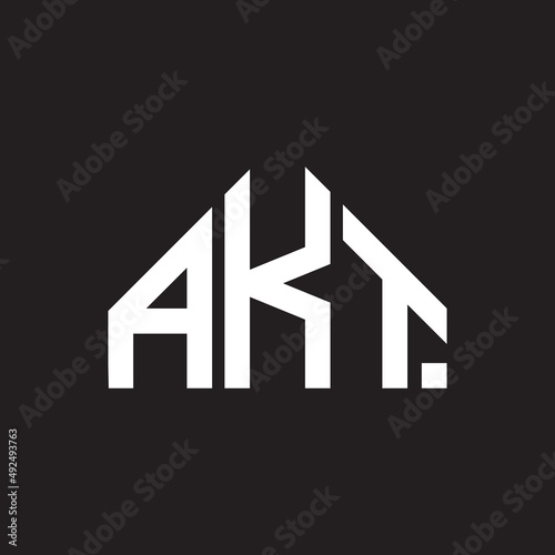 AKT letter logo design. AKT monogram initials letter logo concept. AKT letter design in black background.