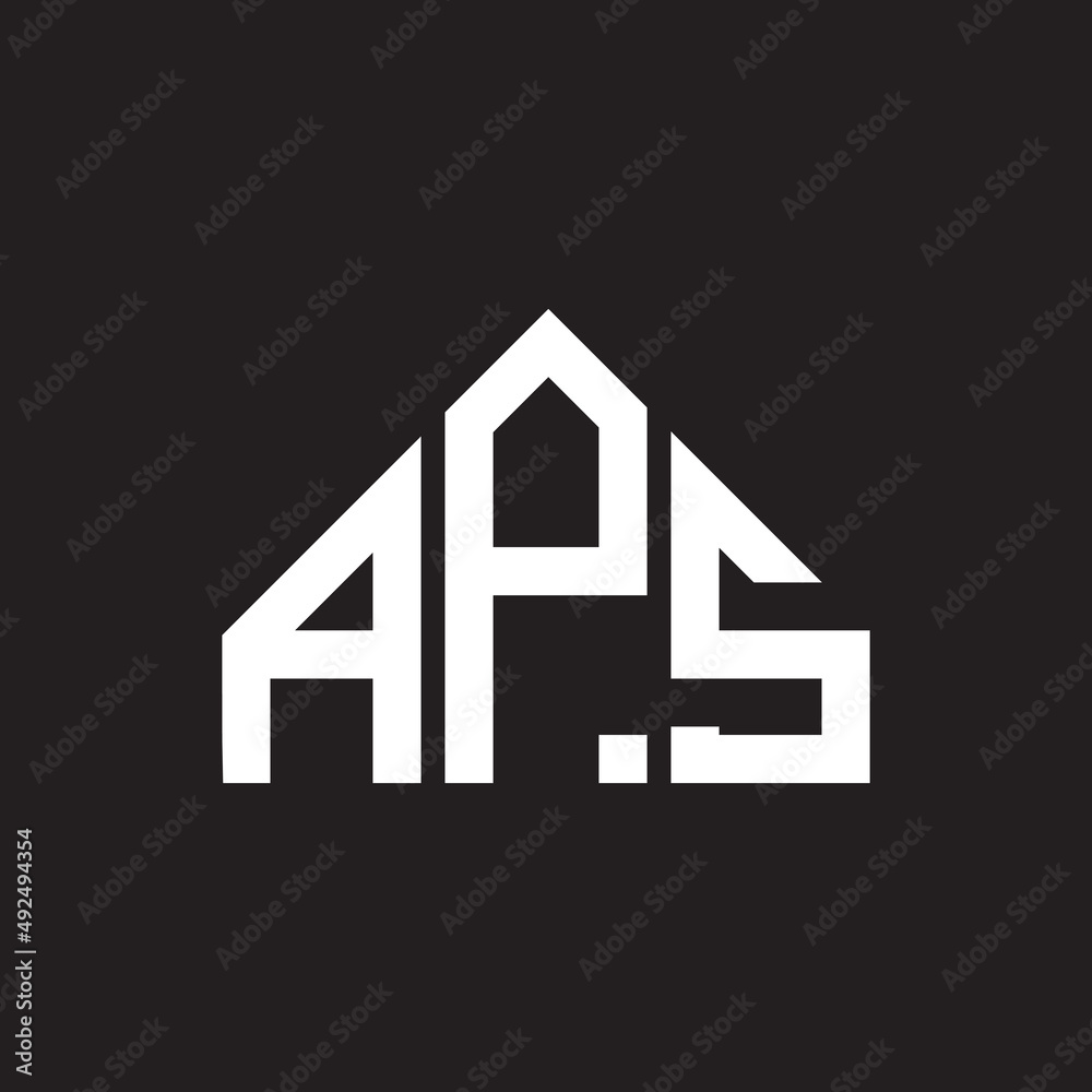 APS letter logo design. APS monogram initials letter logo concept. APS letter design in black background. APS letter logo design. APS monogram initials letter logo concept. APS letter design in black background.