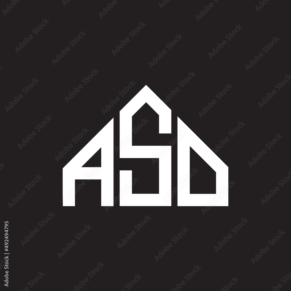 ASO letter logo design. ASO monogram initials letter logo concept. ASO letter design in black background.