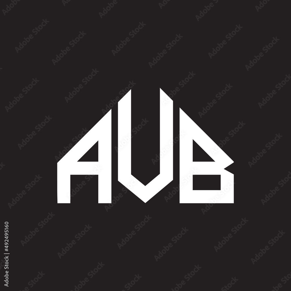 AVB letter logo design. AVB monogram initials letter logo concept. AVB letter design in black background. AVB letter logo design. AVB monogram initials letter logo concept. AVB letter design in black background.