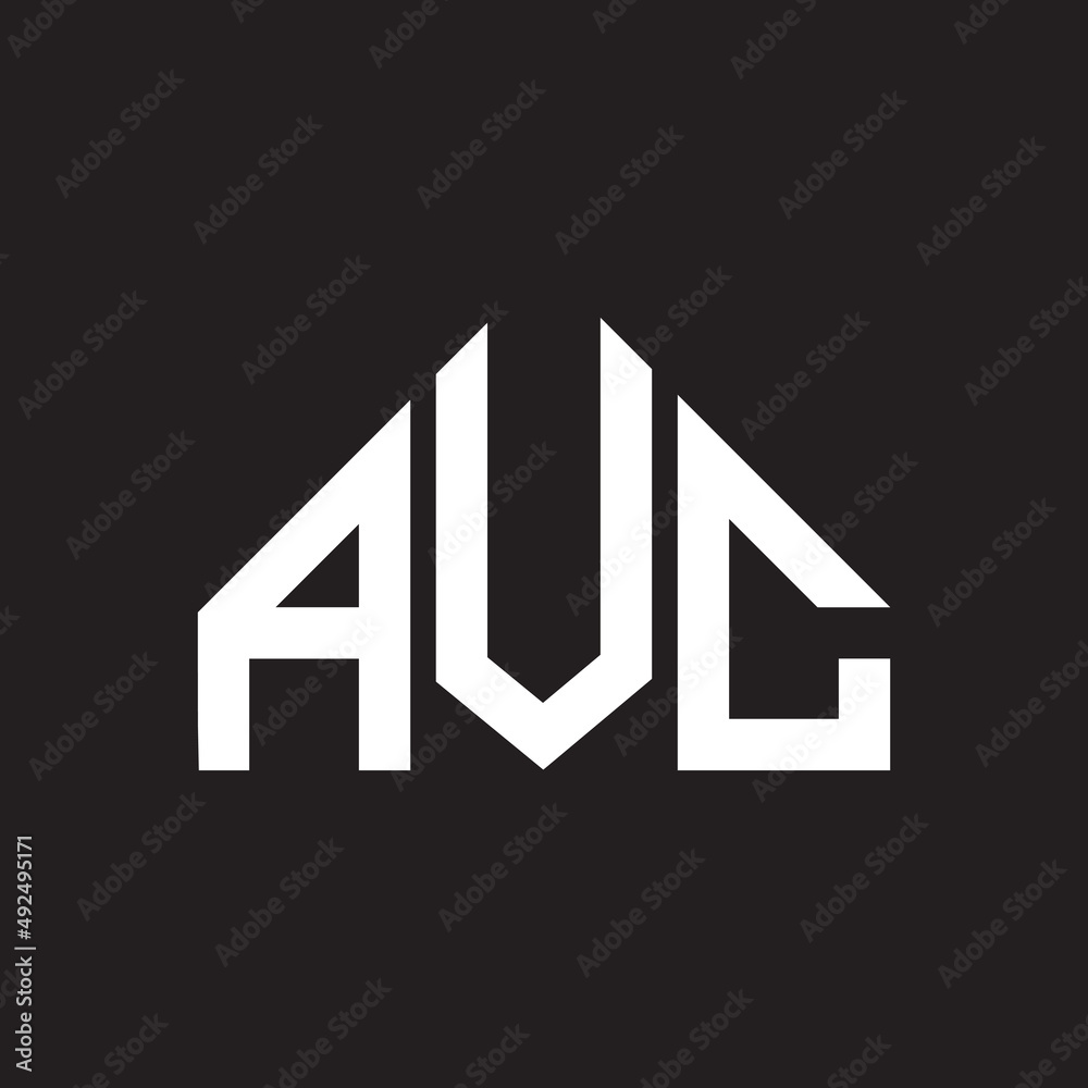 AVC letter logo design. AVC monogram initials letter logo concept. AVC letter design in black background. AVC letter logo design. AVC monogram initials letter logo concept. AVC letter design in black background.