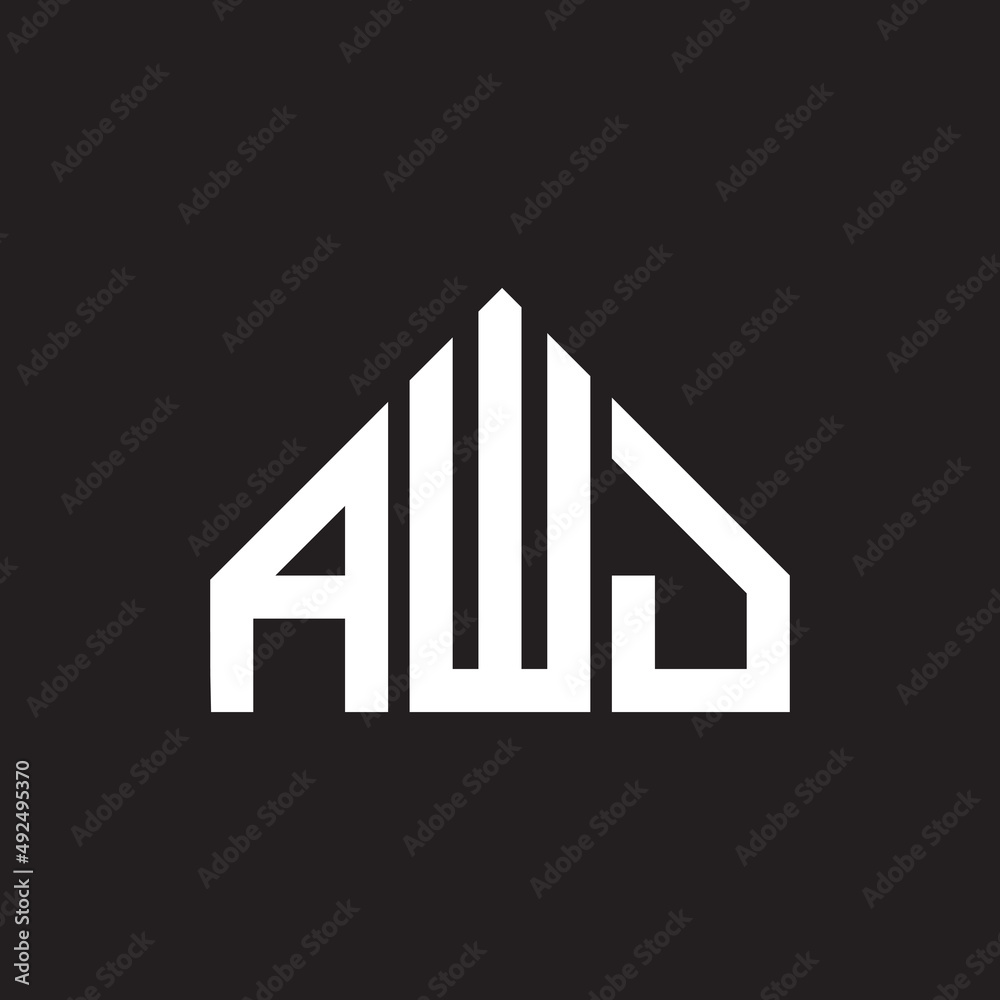 AWJ letter logo design. AWJ monogram initials letter logo concept. AWJ letter design in black background. AWJ letter logo design. AWJ monogram initials letter logo concept. AWJ letter design in black background.