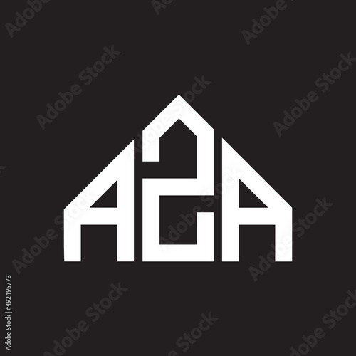 AZA letter logo design. AZA monogram initials letter logo concept. AZA letter design in black background. photo