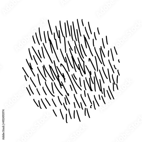 doodle chaos hand drawn. Black hand drawn line abstract scribble shape. Vector doodle set ellipses  tangles  lines  circles. Grunge round scribble circle. Thread clew knot isolated