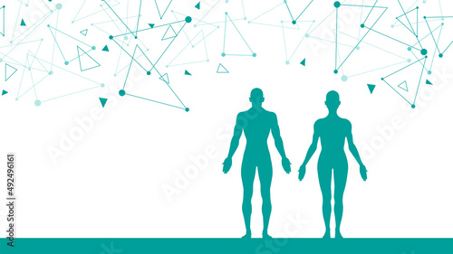 sistema immunitario, corpo umano, silhouette,