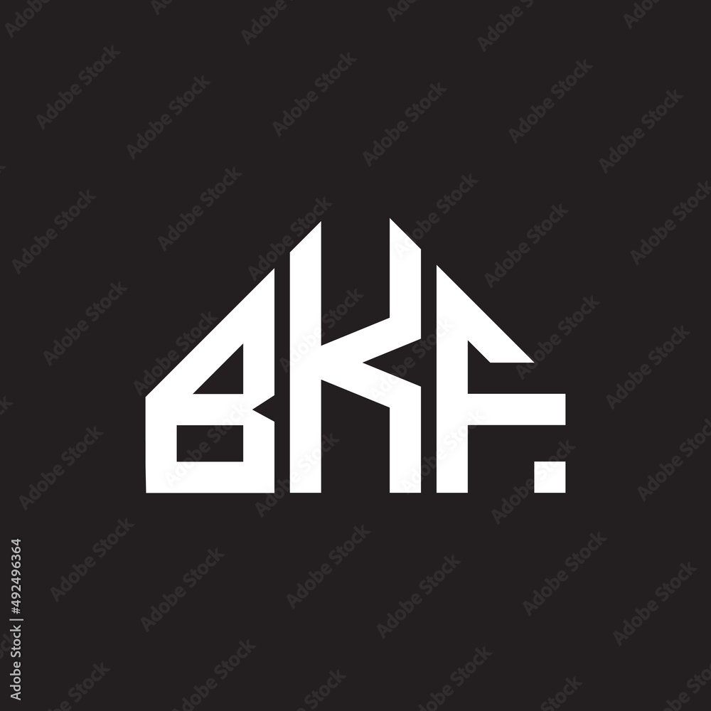 BKF letter logo design. BKF monogram initials letter logo concept. BKF letter design in black background.