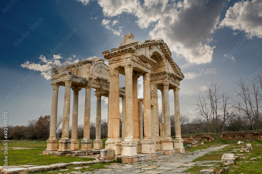 Fototapeta premium Afrodisias Ancient city. (Aphrodisias). The common name of many ancient cities dedicated to the goddess Aphrodite. The most famous of cities called Aphrodisias. Karacasu - Aydın, TURKEY