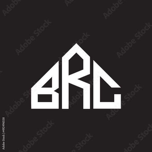 BRC letter logo design. BRC monogram initials letter logo concept. BRC letter design in black background.