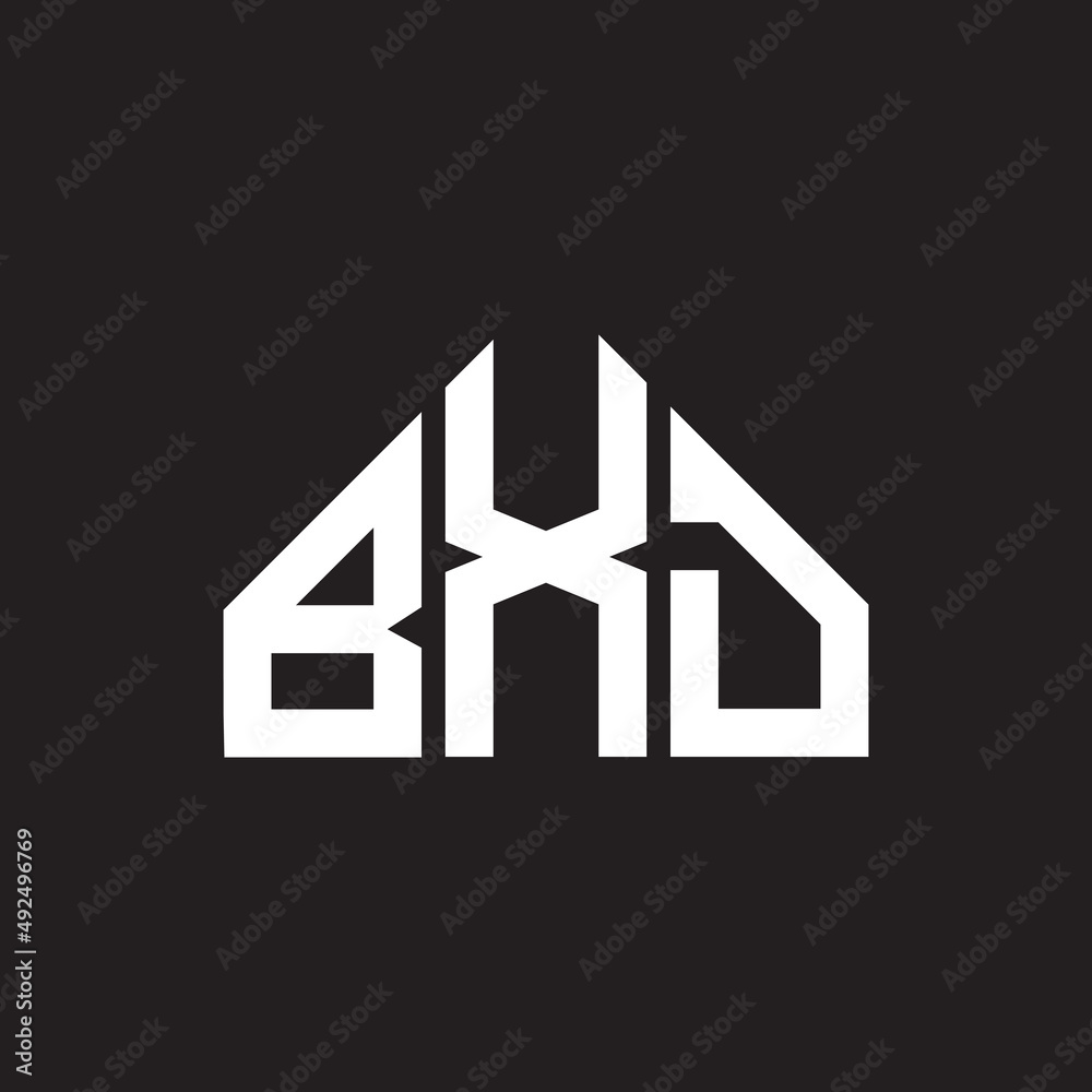 BXD letter logo design on black background. BXD creative initials letter logo concept. BXD letter design.
