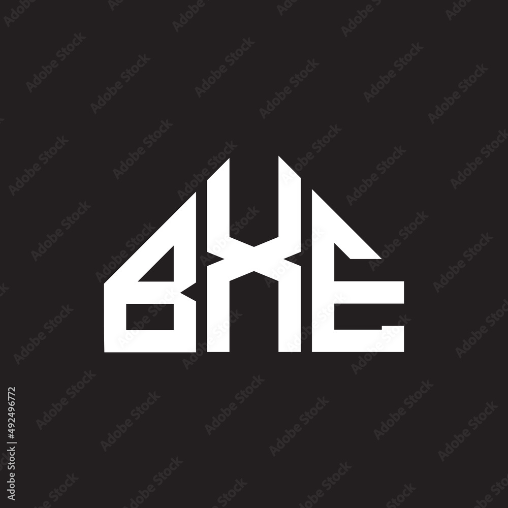 BXE letter logo design. BXE monogram initials letter logo concept. BXE letter design in black background.