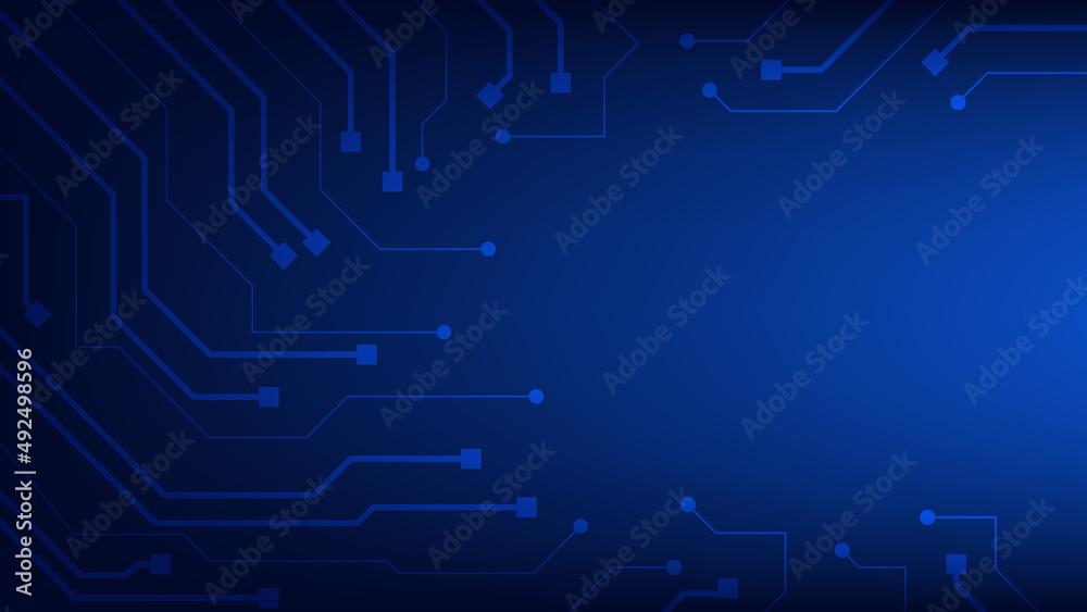 Hi-tech digital circuit board. AI pad and electrical lines connected on blue lighting background
Hi-tech digital circuit board. AI pad and electrical lines connected on blue lighting background