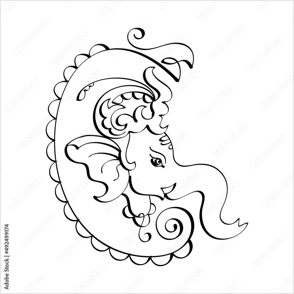 Ganesha Pen Ink Style M_2203002