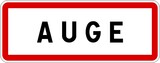 Panneau entrée ville agglomération Auge / Town entrance sign Auge