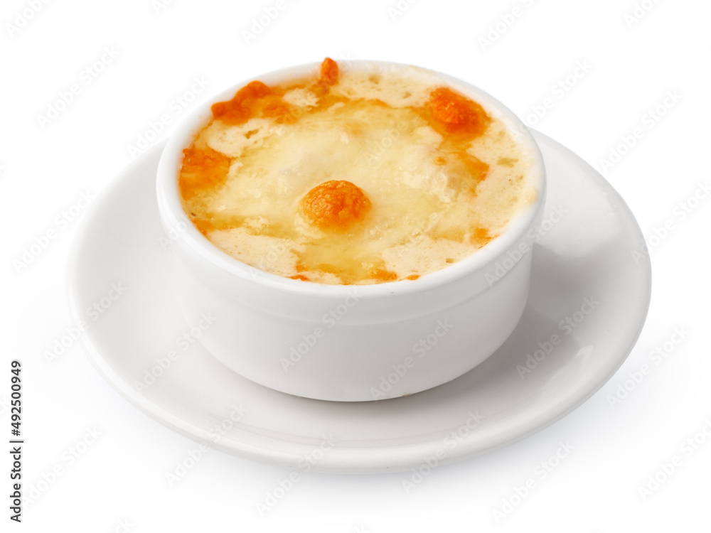 French Julienne plate isolated on white background French Julienne plate isolated on white background