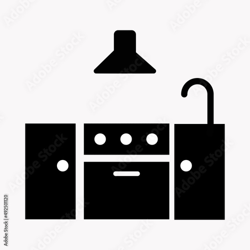 Fotografi Kitchen - linear vector icon