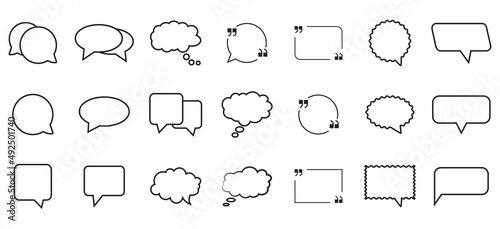 Speech Bubble set. Vector illustration. Flat design.