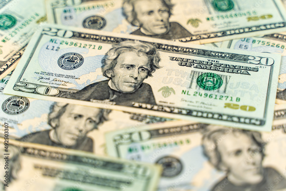 20 Dollar bills. Money background. 20 Dollar bills. Money background.