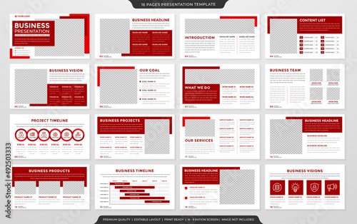 minimalist presentation template with clean style use for business annual report and infographic 
