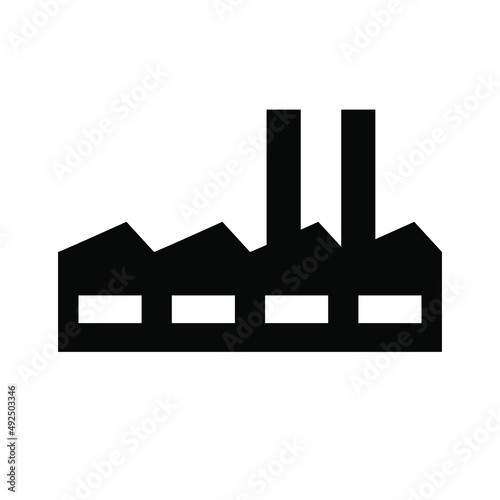 Industry factory production icon design vector graphic.