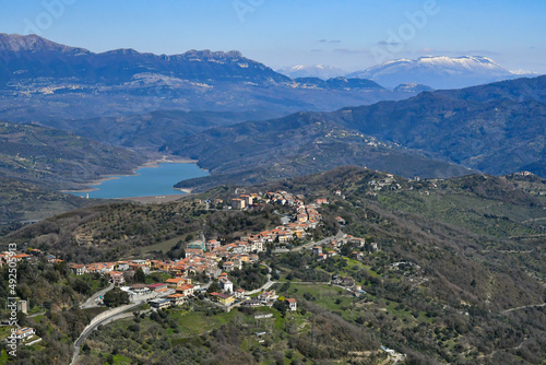 Typical panoramic view of Cilento, a geographical area of ​​southern Italy in the province of Salerno. © Giambattista
