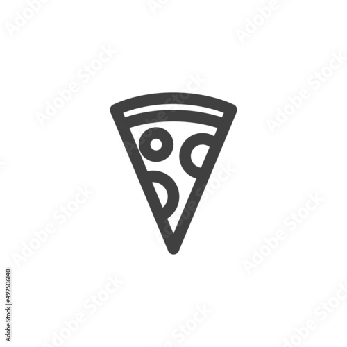Pizza slice line icon