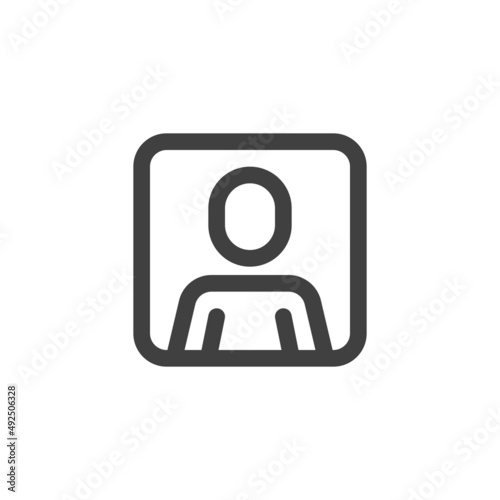 User profile line icon