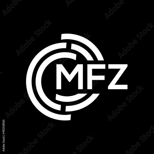 MFZ letter logo design. MFZ monogram initials letter logo concept. MFZ letter design in black background. photo