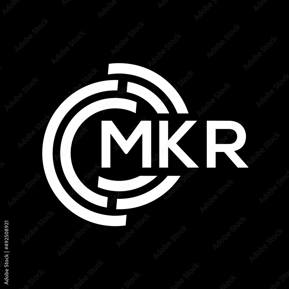 MKR letter logo design. MKR monogram initials letter logo concept. MKR letter design in black background. MKR letter logo design. MKR monogram initials letter logo concept. MKR letter design in black background.