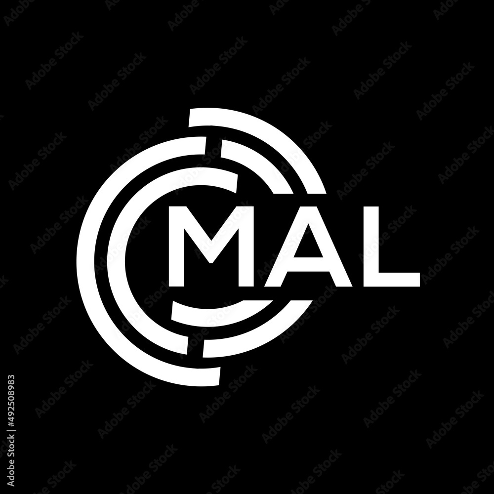 MAL letter logo design. MAL monogram initials letter logo concept. MAL letter design in black background. MAL letter logo design. MAL monogram initials letter logo concept. MAL letter design in black background.
