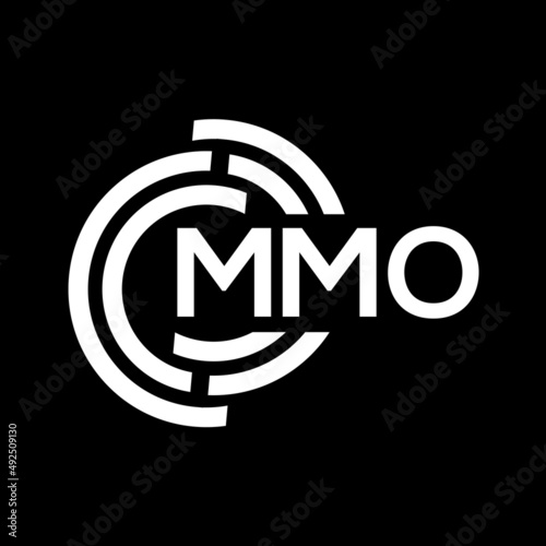 MMO letter logo design. MMO monogram initials letter logo concept. MMO letter design in black background.